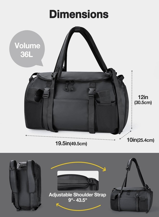Vuudh 3-in-1 Gym Bag - 36L Convertible Large-Capacity Fitness Backpack, Water-Resistant Travel Duffel with Shoe Compartment, Quick Access Pockets & Adjustable Straps - Image 2